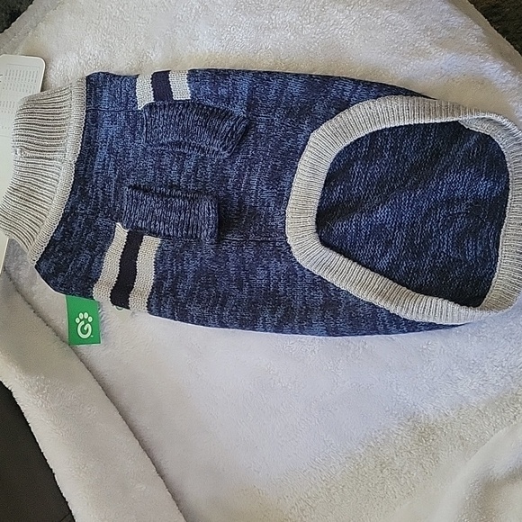 Large dog sweater blue and gray - Picture 2 of 4